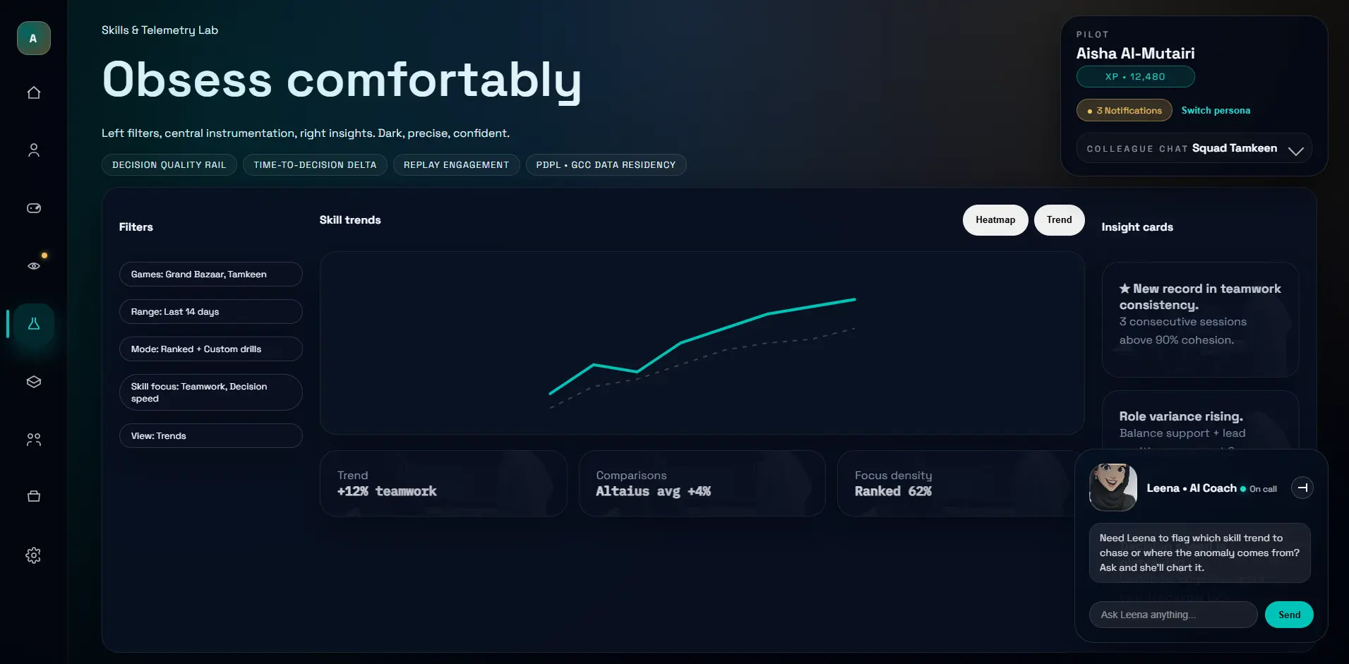 Altaius platform interface - slide 5
