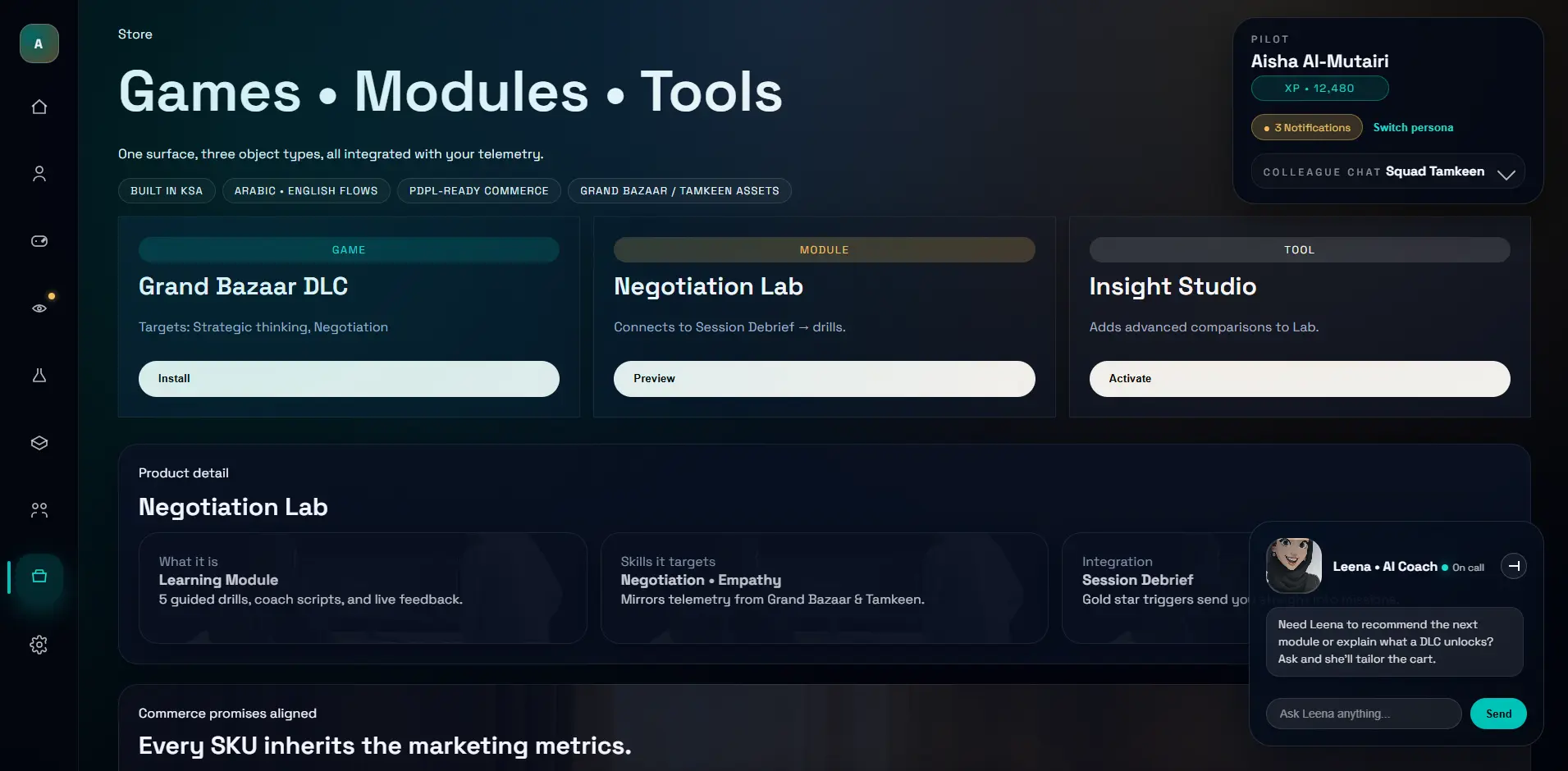 Altaius platform interface - slide 8